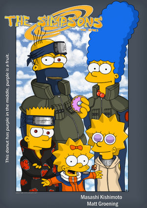 Naruto on The Simpsons In Naruto Style Clothes   Bart Look Cool In The Akatsuki